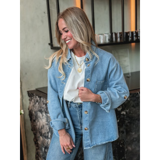 Chemise en jeans Marjorie - Bleu