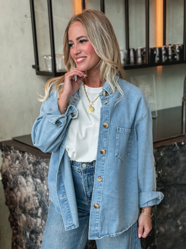 Chemise en jeans Marjorie - Bleu