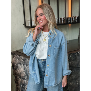 Chemise en jeans Marjorie - Bleu