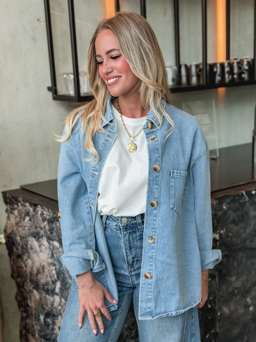 Chemise en jeans Marjorie - Bleu