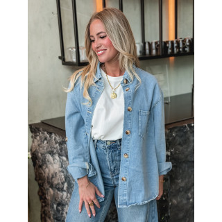 Chemise en jeans Marjorie - Bleu