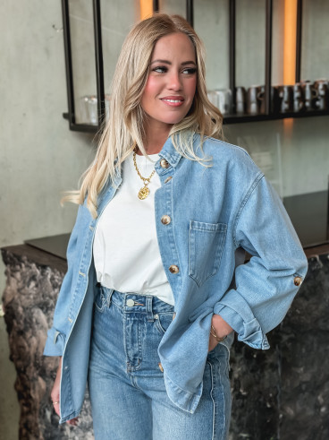 Chemise en jeans Marjorie - Bleu