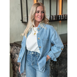 Chemise en jeans Marjorie - Bleu