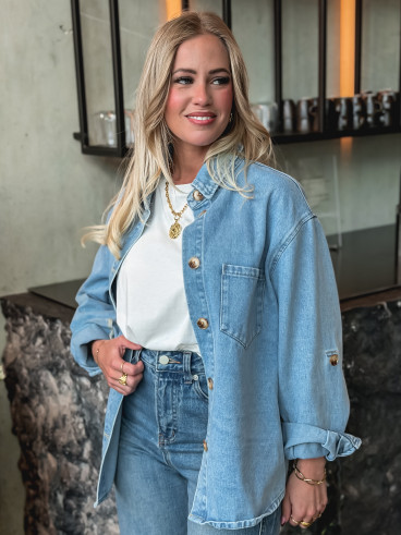 Chemise en jeans Marjorie - Bleu