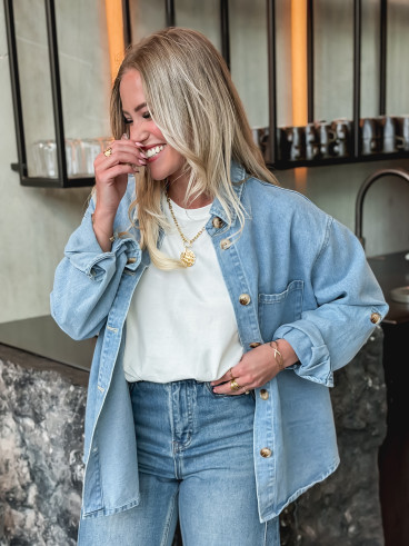 Chemise en jeans Marjorie - Bleu