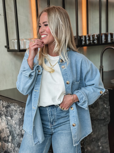 Chemise en jeans Marjorie - Bleu