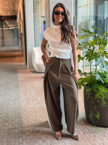 Pull sans manches Lydie - Blanc