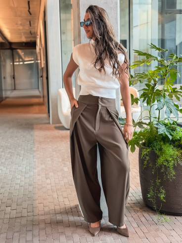 Blouse sans manches Lydie - Blanc