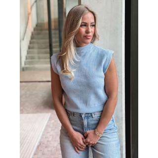 Pull sans manches Lydie - Bleu ciel