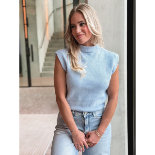 Pull sans manches Lydie - Bleu ciel