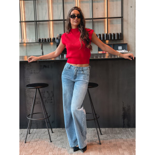 Blouse sans manches Lydie - Rouge