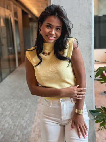 Blouse sans manches Lydie - Jaune