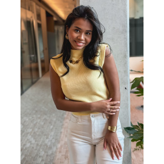 Pull sans manches Lydie - Jaune