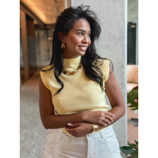 Pull sans manches Lydie - Jaune