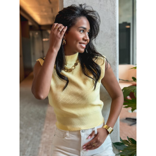 Blouse sans manches Lydie - Jaune