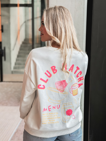 Pull "Club Matcha" - Blanc