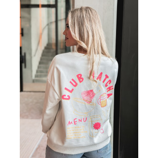 Pull "Club Matcha" - Blanc