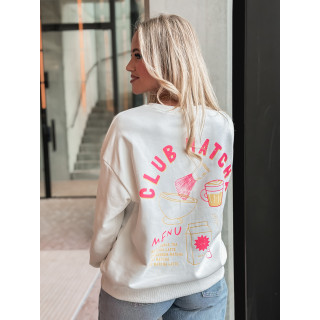 Pull "Club Matcha" - Blanc