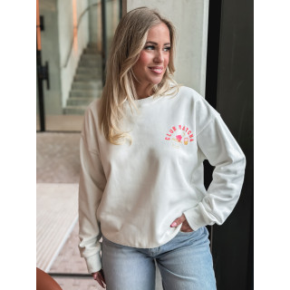 Pull "Club Matcha" - Blanc