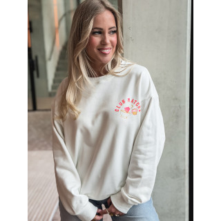 Pull "Club Matcha" - Blanc