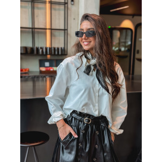 Foulard à pois Giorgia - Noir/Ecru