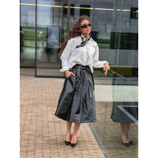 Foulard à pois Giorgia - Noir/Ecru