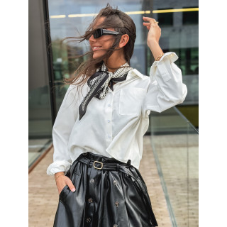 Foulard à pois Giorgia - Noir/Ecru