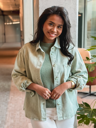 Chemise en jeans Marjorie - Kaki