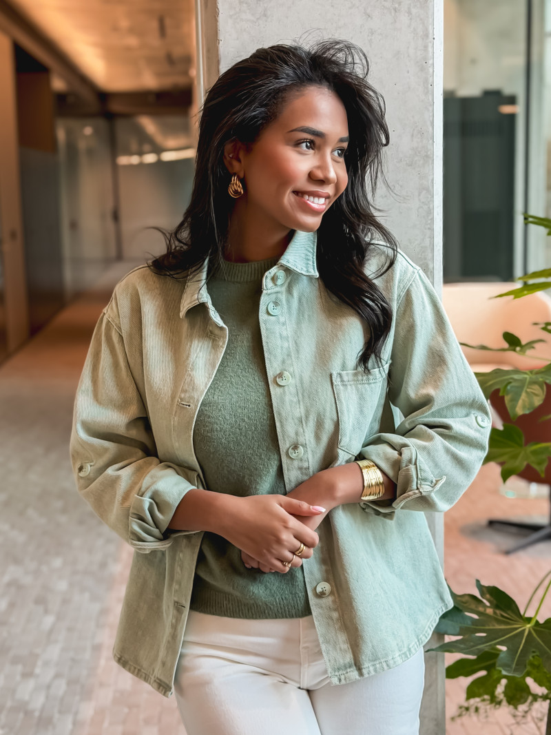 Chemise en jeans Marjorie - Kaki