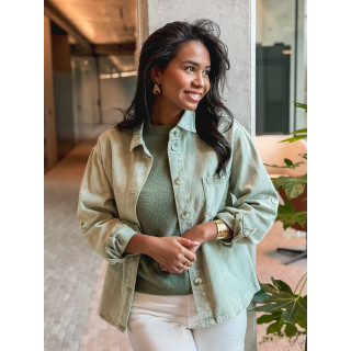Chemise en jeans Marjorie - Kaki