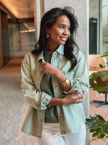 Chemise en jeans Marjorie - Kaki