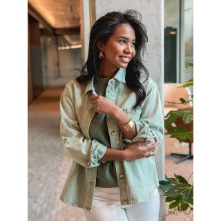 Chemise en jeans Marjorie - Kaki