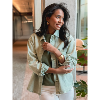 Chemise en jeans Marjorie - Kaki