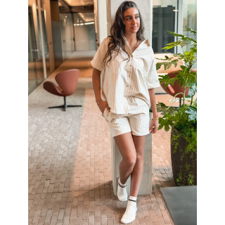 Short ligné Jordana - Ecru