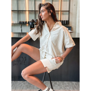 Short ligné Jordana - Ecru