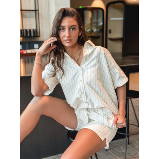 Short ligné Jordana - Ecru