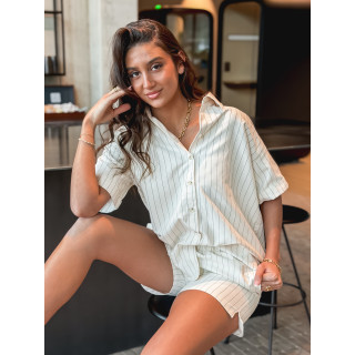 Short ligné Jordana - Ecru