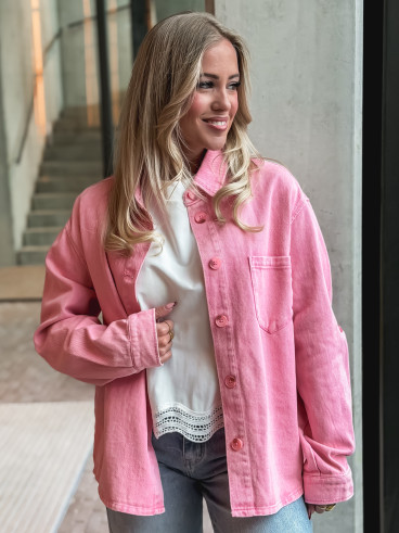 Chemise en jeans Marjorie - Rose