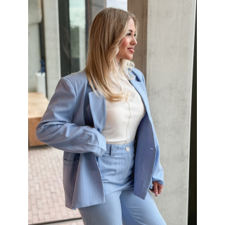 Blazer ligné Shanie - Bleu ciel
