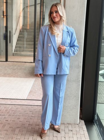 Blazer ligné Shanie - Bleu ciel Blazer ligné Shanie - Bleu ciel