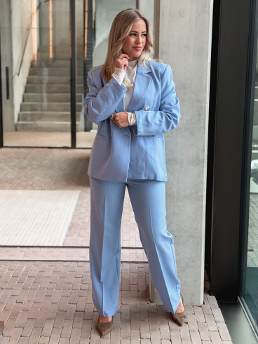 Blazer ligné Shanie - Bleu ciel Blazer ligné Shanie - Bleu ciel
