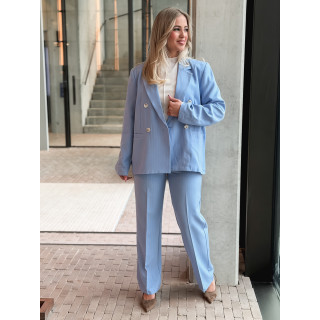 Pantalon ligné Shanie - Bleu ciel