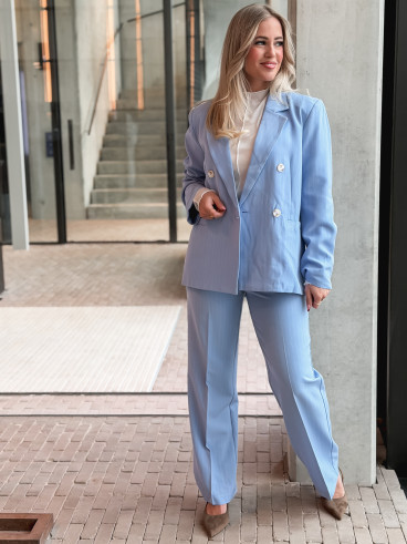 Pantalon ligné Shanie - Bleu ciel Pantalon ligné Shanie - Bleu ciel