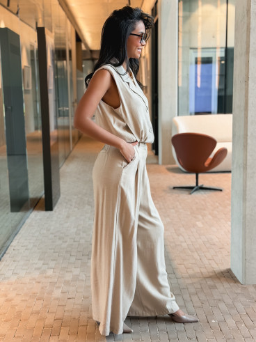 Gilet sans manches Fania - Beige Gilet sans manches Fania - Beige