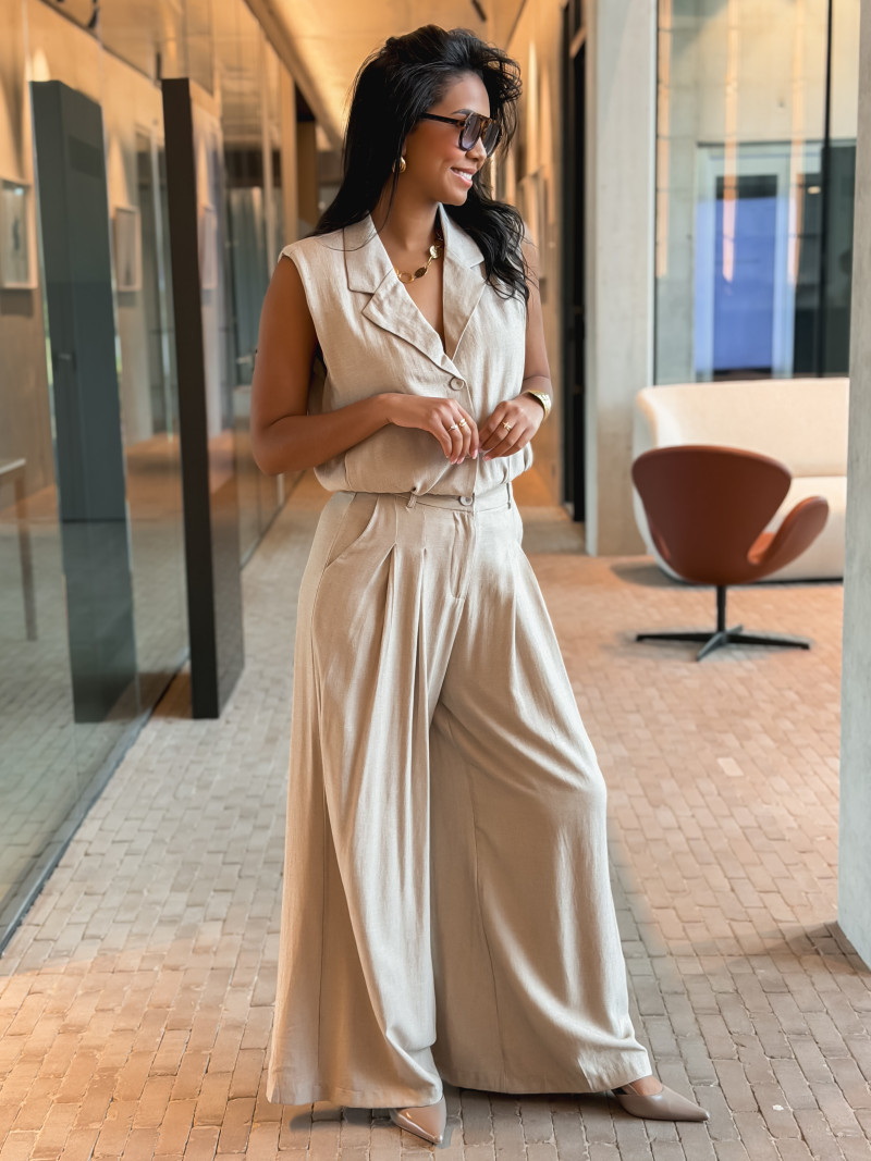 Gilet sans manches Fania - Beige