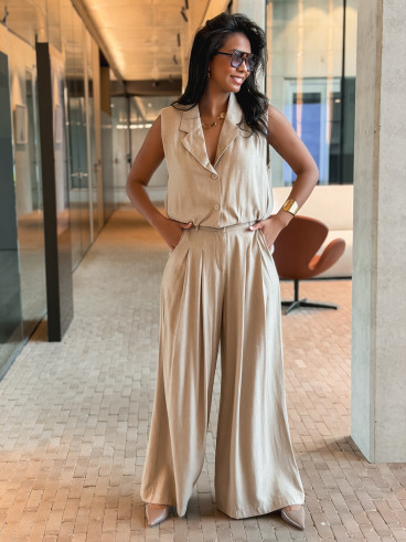 Gilet sans manches Fania - Beige Gilet sans manches Fania - Beige