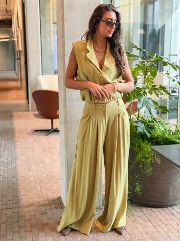 Gilet sans manches Fania - Vert olive Gilet sans manches Fania - Vert olive