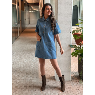 Robe courte en jeans Lenaya - Bleu jeans