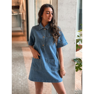 Robe courte en jeans Lenaya - Bleu jeans