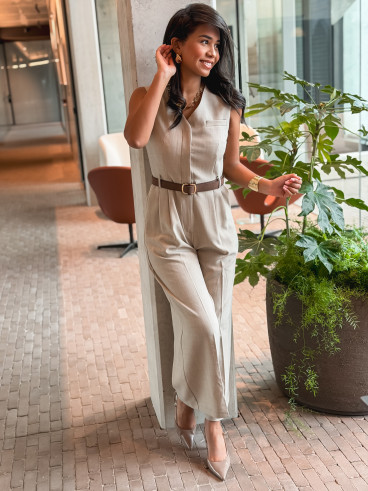 Combinaison pantalon Sirina - Taupe